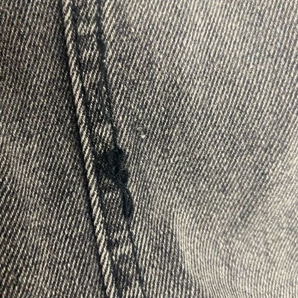 ASHLEY VINTAGE CHARM Women’s Jean Jacket SIZE Large Gray Button Front Distressed - Picture 4 of 8